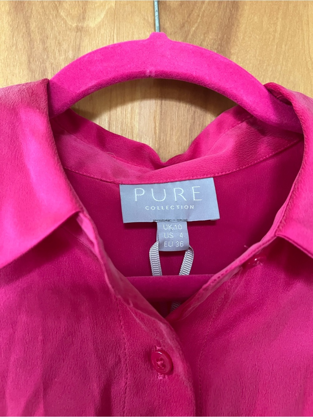 Pink silk button up - Picture 2 of 6